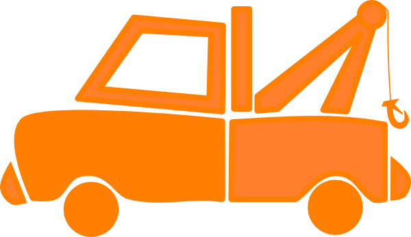 Orange Dump Truck clip art - vector clip art online, royalty free 