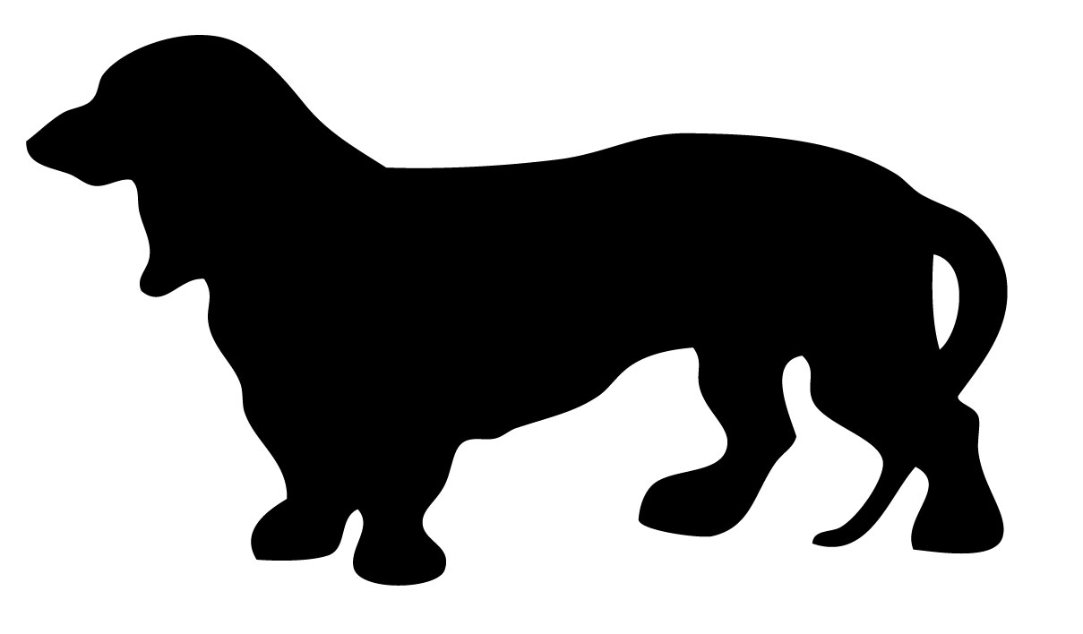 Vintage Images - Dachshund Dogs - Silhouette - The Graphics Fairy