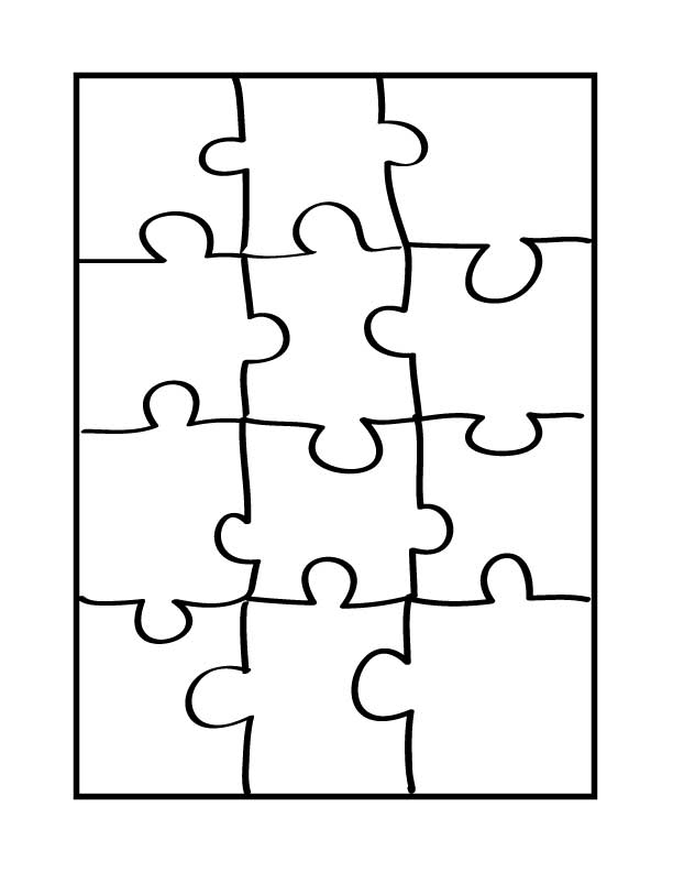 5 Piece Puzzle Template 