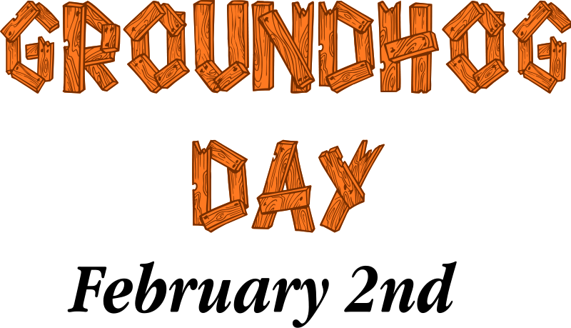 Groundhog Day Sign Free Vector 