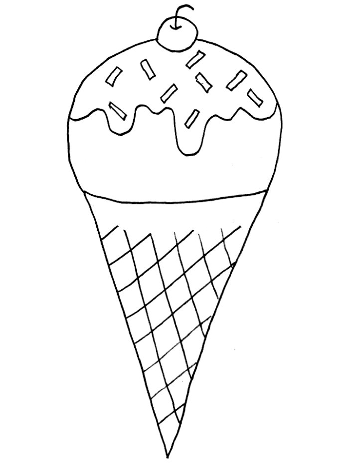 Free Ice Cream Cone Coloring Page Download Free Clip Art