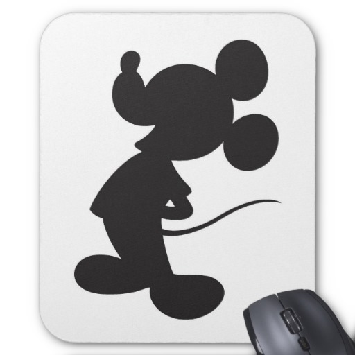 Mickey Mouse Silhouette Mouse Pad | Zazzle