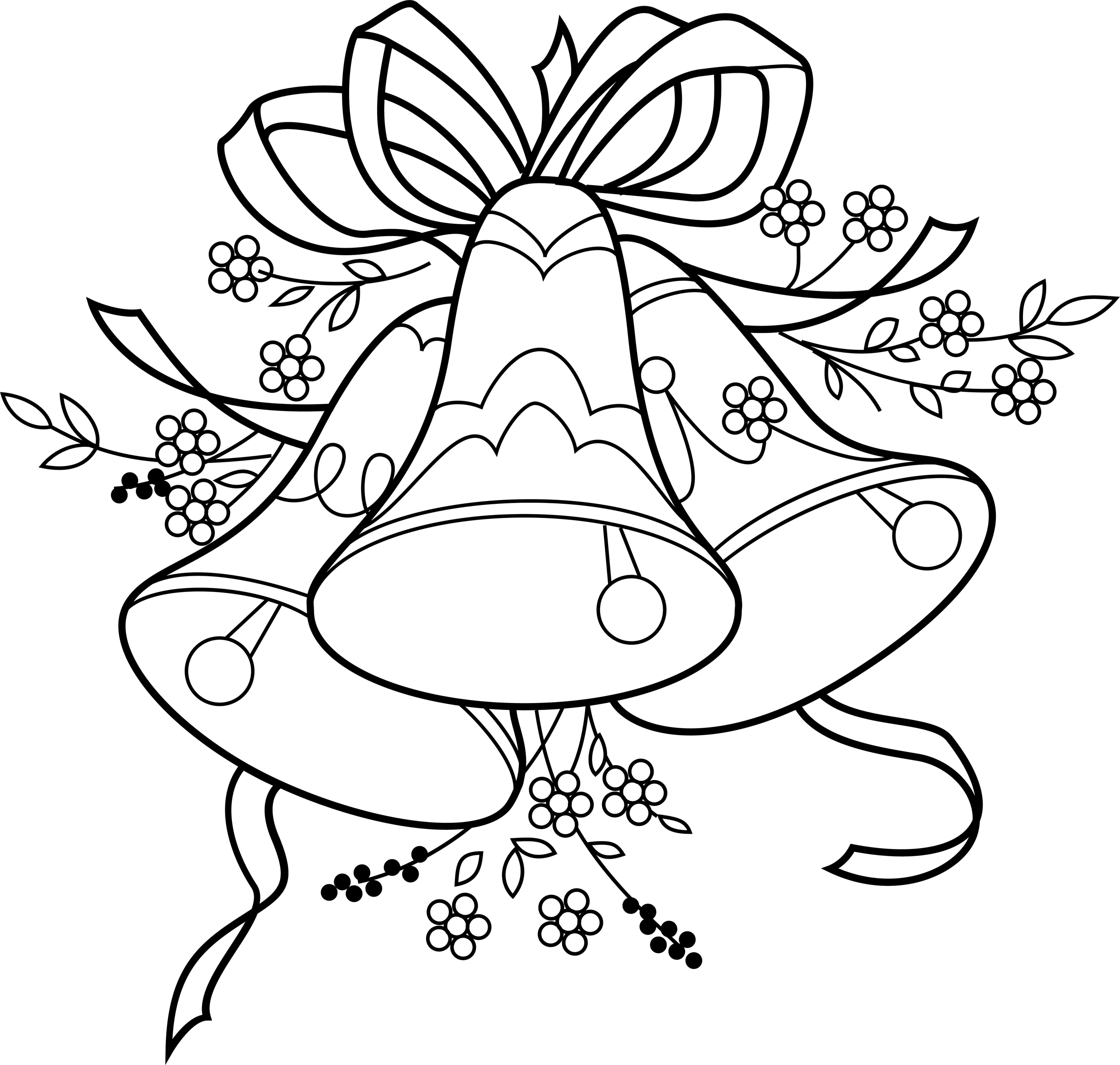 wedding bells clipart black and white free - photo #20