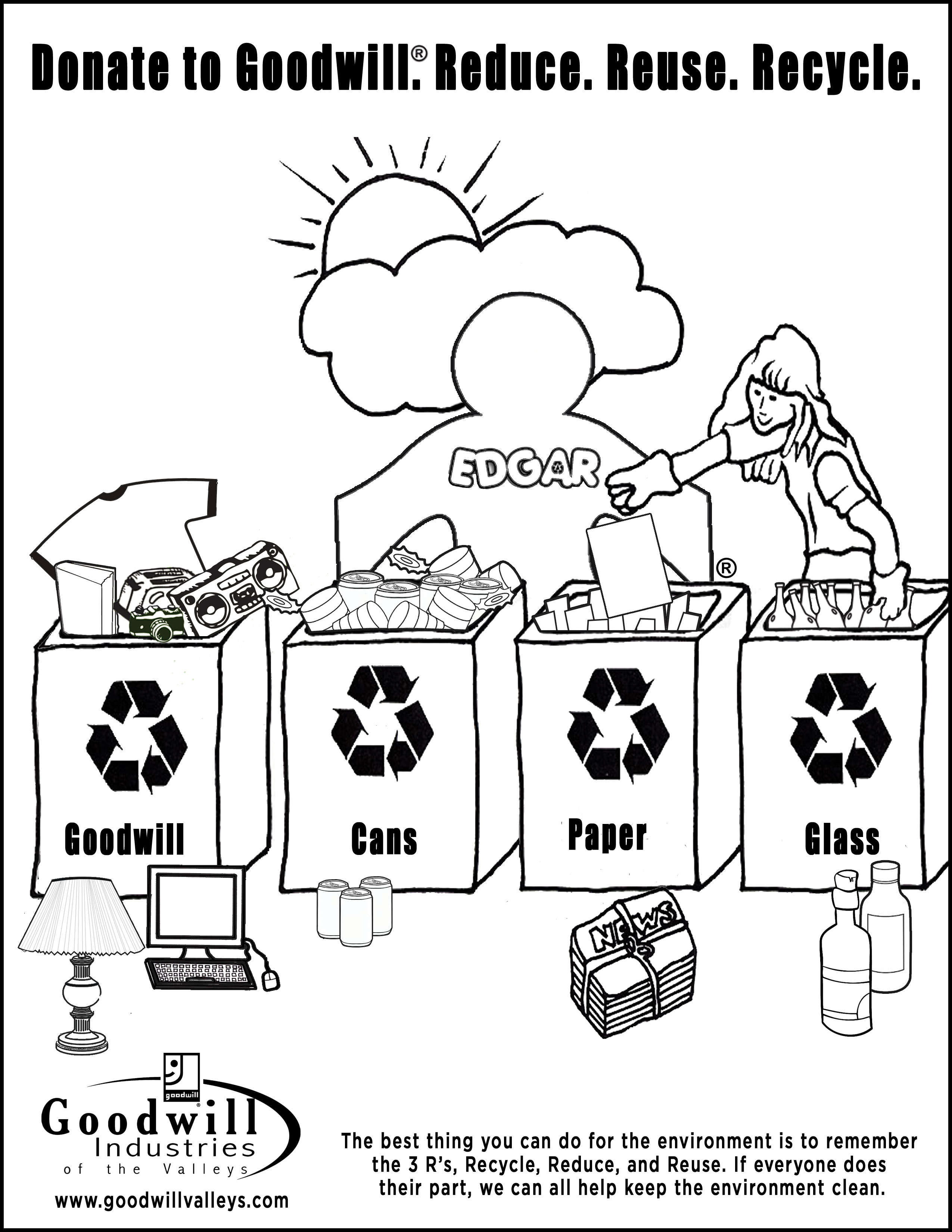 Free Recycle Coloring Pages, Download Free Recycle Coloring Pages png