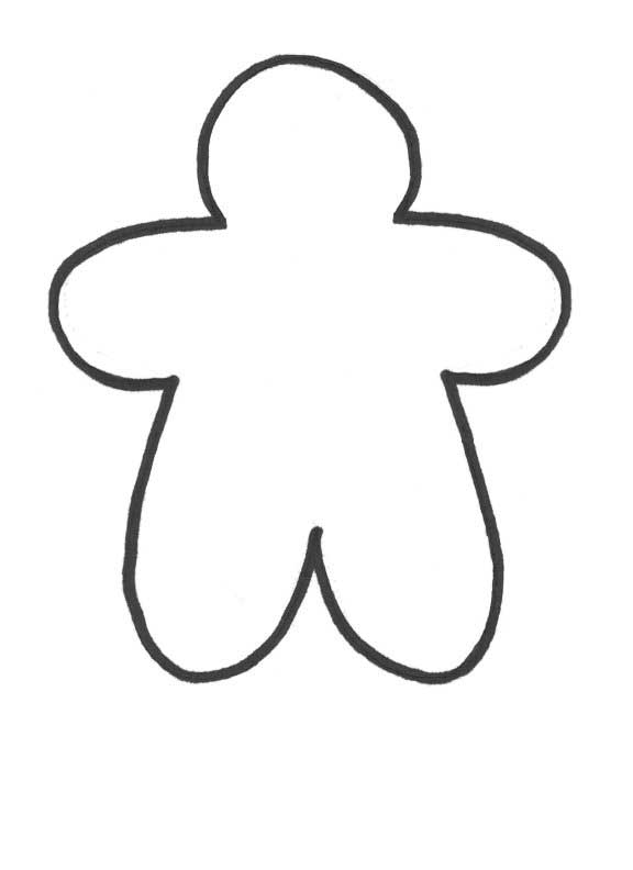 clip art gingerbread man outline - photo #39