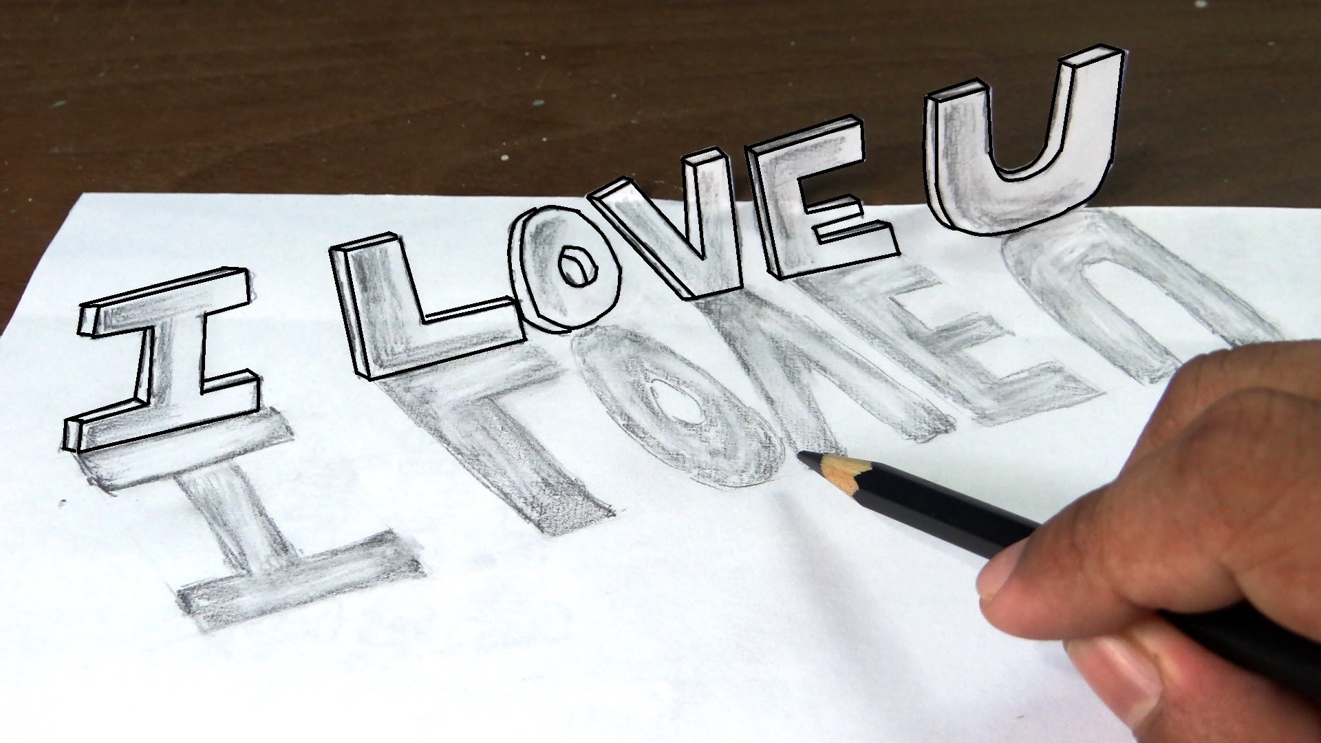 Free I Love You Drawings In Pencil With Heart, Download Free I Love You