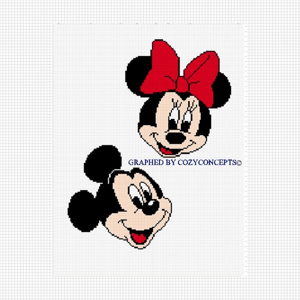 mickey and minnie heads together