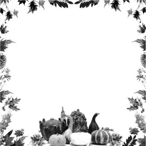 Thanksgiving Border Clip Art Black and White | Free Internet Pictures