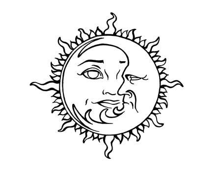 sun and moon drawings - Clip Art Library