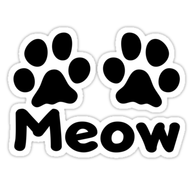 Cat Paw Meow Stickers by KimberlyMarie | Redbubble