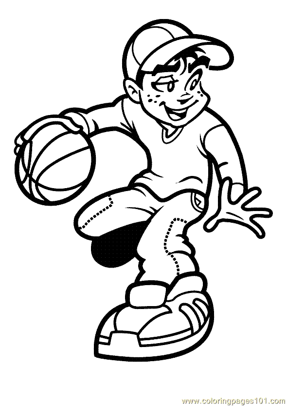 Coloring Pages Basketball Coloring Page 02 (Sports  Basketball 