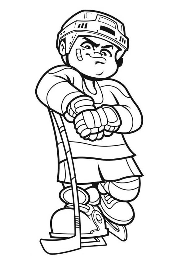 Best Hockey Player Coloring Page - NetArt