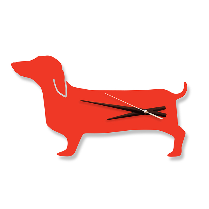 Happy Hot Dog Clock (orange) | Naked Decor