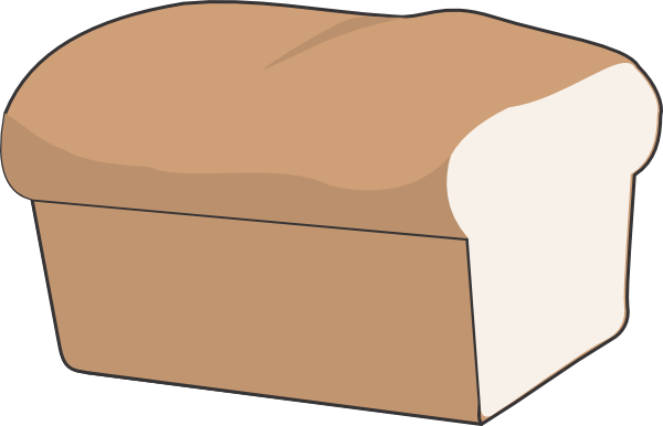 Loaf Of Bread, With No Separate Pcs. clip art - vector clip art 