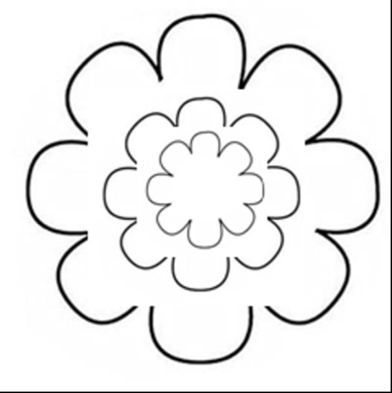 Printable Flower Petal Template Pattern - Clipart library