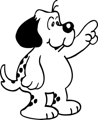 Free Stock Photos | Illustration Of A Cartoon Dog Pointing 