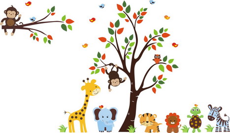 Cartoon Baby Jungle Animals - Gallery