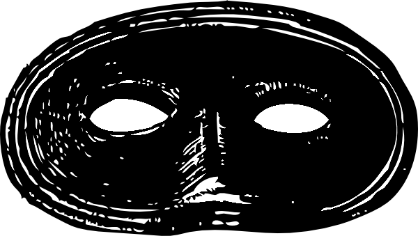 Black Mask clip art - vector clip art online, royalty free 