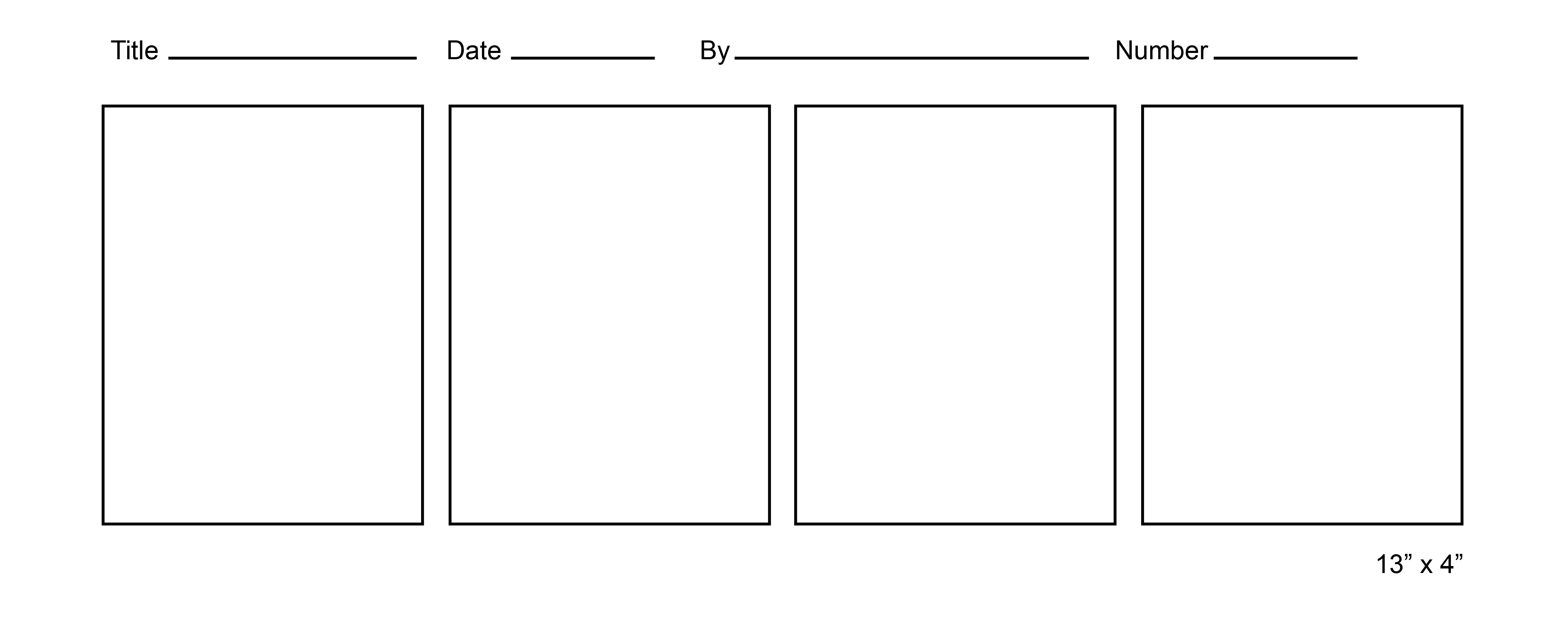 Blank comic strip boxes