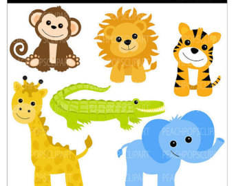 baby safari animals template