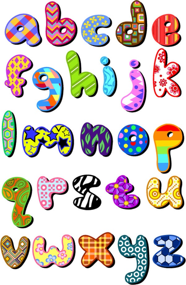 cute bubble letters a z