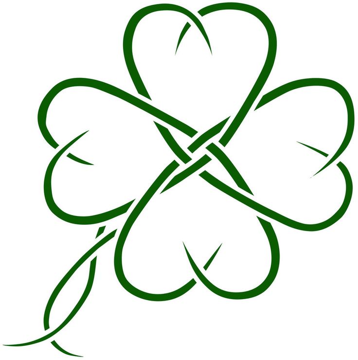 Intertwining vine four leaf clover | Tats | Clipart library