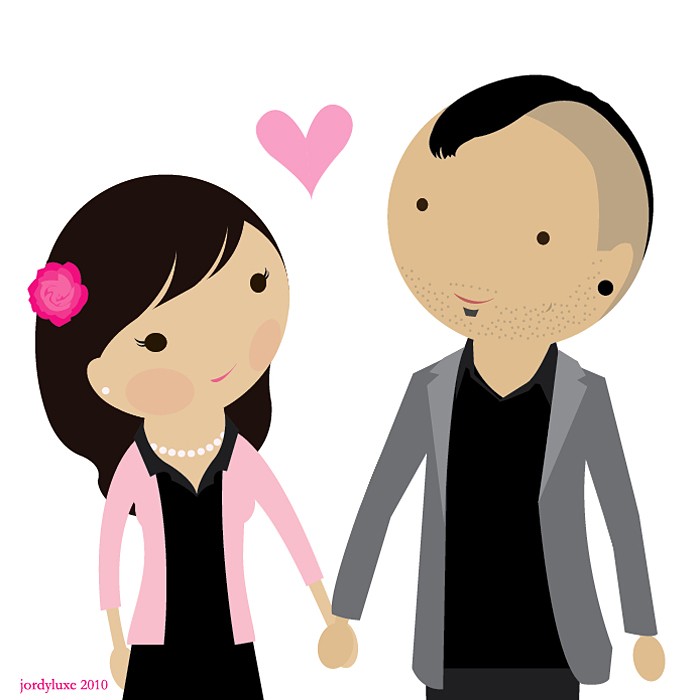 2Person Custom Cartoon Holding Hands by jordyluxe on Etsy