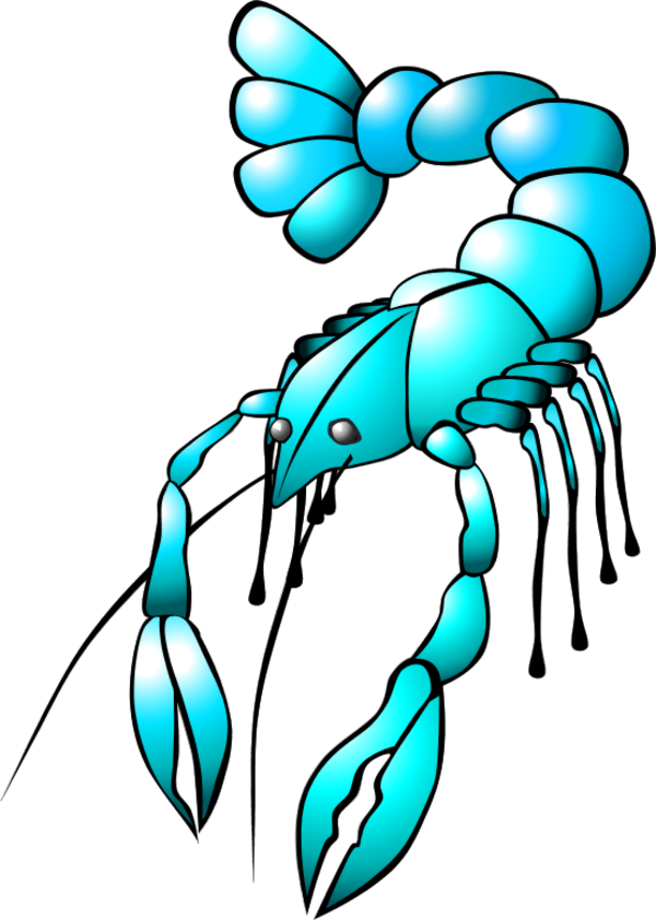 crayfish cartoon - vector Clip Art