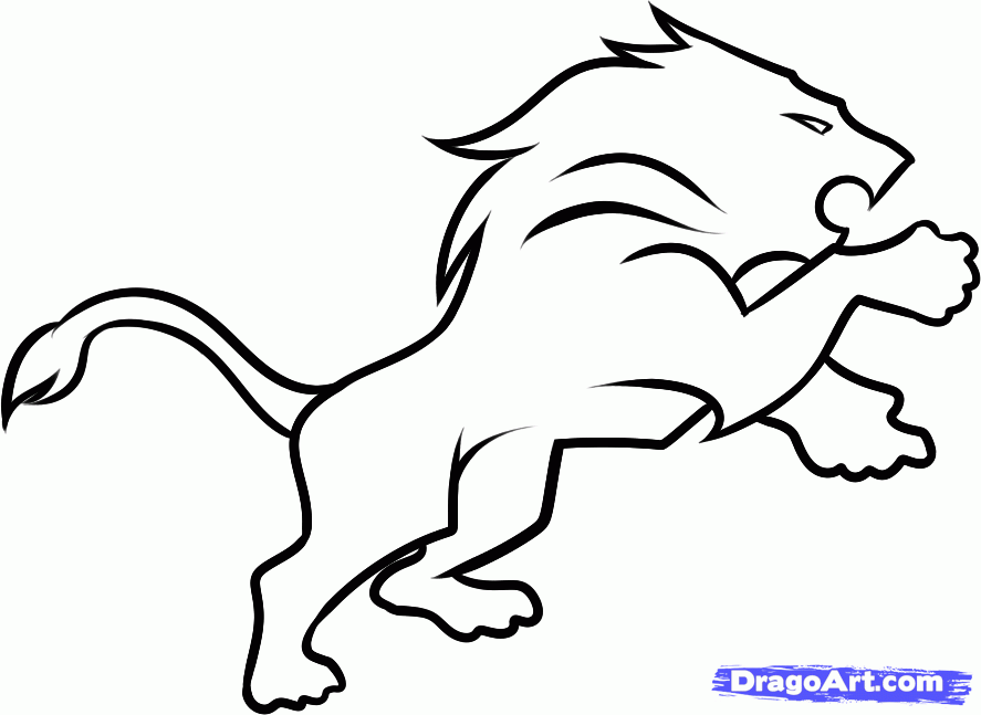 How to Draw the Detriot Lions, Step by Step, Sports, Pop Culture 