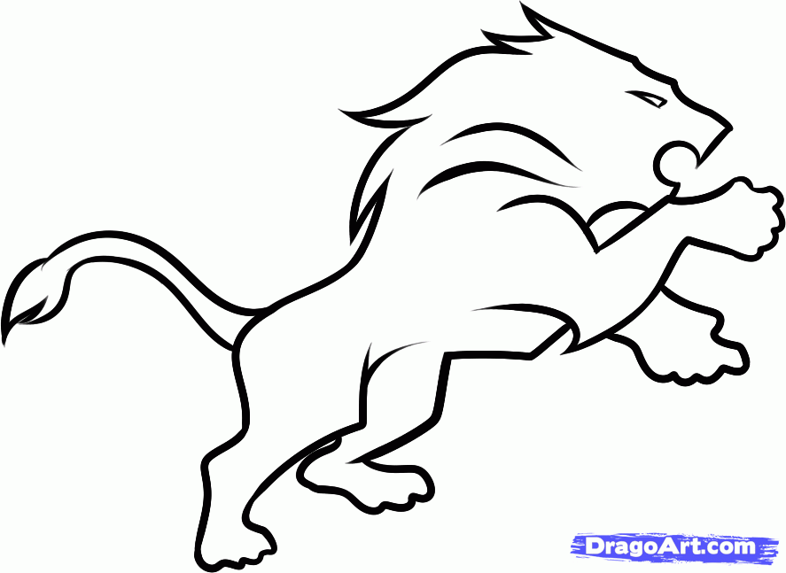 Free Lion Line Drawing, Download Free Lion Line Drawing png images