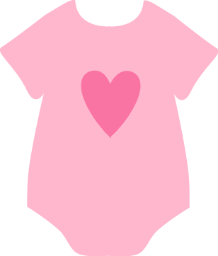 Pink Baby Clothes Clipartpink Heart Onesie Clip Art Pink Heart 