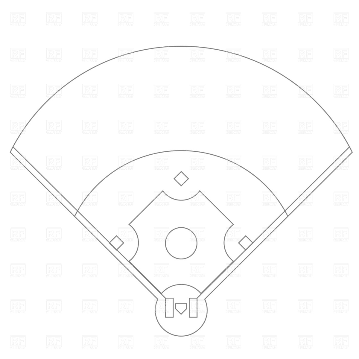 Free Baseball Diamond Outline, Download Free Baseball Diamond Outline
