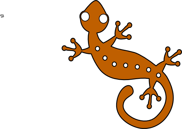 Brown Gecko clip art - vector clip art online, royalty free 