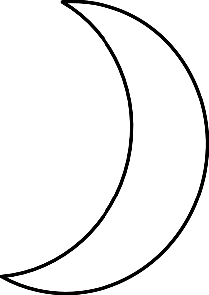 Crescent Moon clip art - vector clip art online, royalty free 