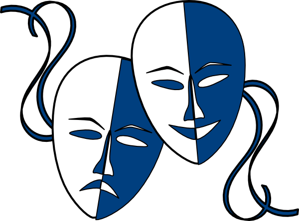 Theatre Masks clip art - vector clip art online, royalty free 
