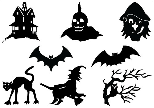 Halloween Silhouette Clip Art Pack-2Silhouette Clip Art
