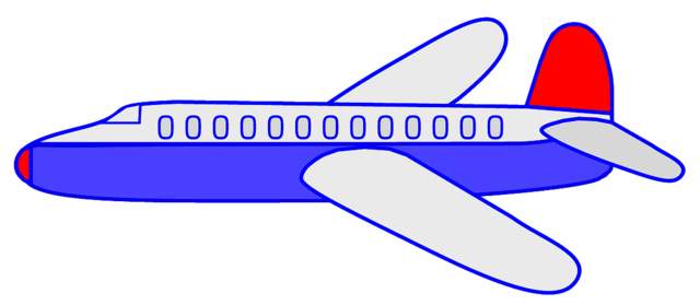 Airplane clipart sketch, ex lge 19 cm long, color | Flickr - Photo 