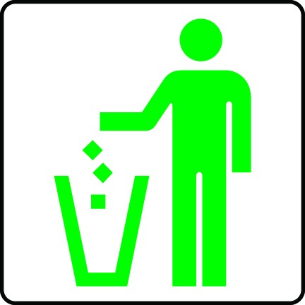 Trash Can Recycle Sign