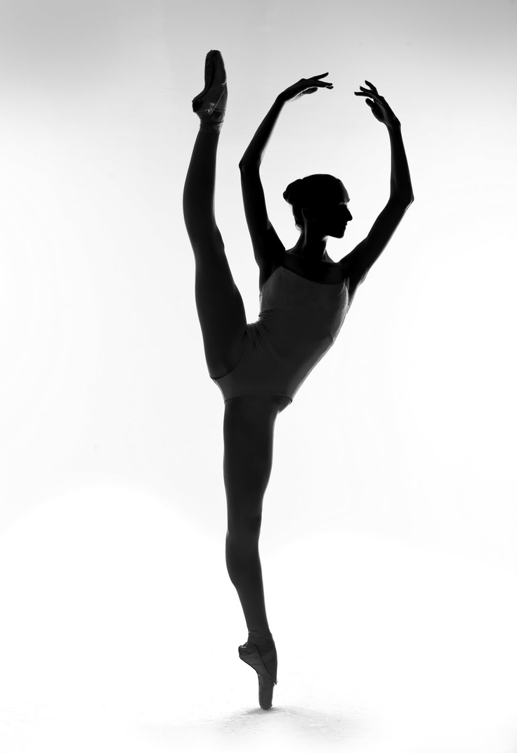 Beautiful silhouette a la seconde. | Divine Dance | Clipart library