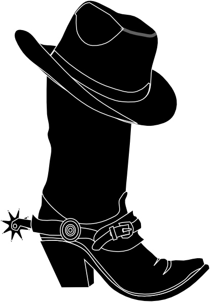 Cowgirl Hat And Boot clip art - vector clip art online, royalty 