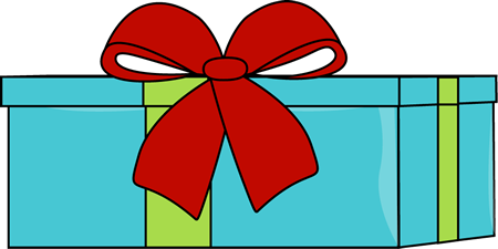 Blue Christmas Gift Clip Art - Blue Christmas Gift Image