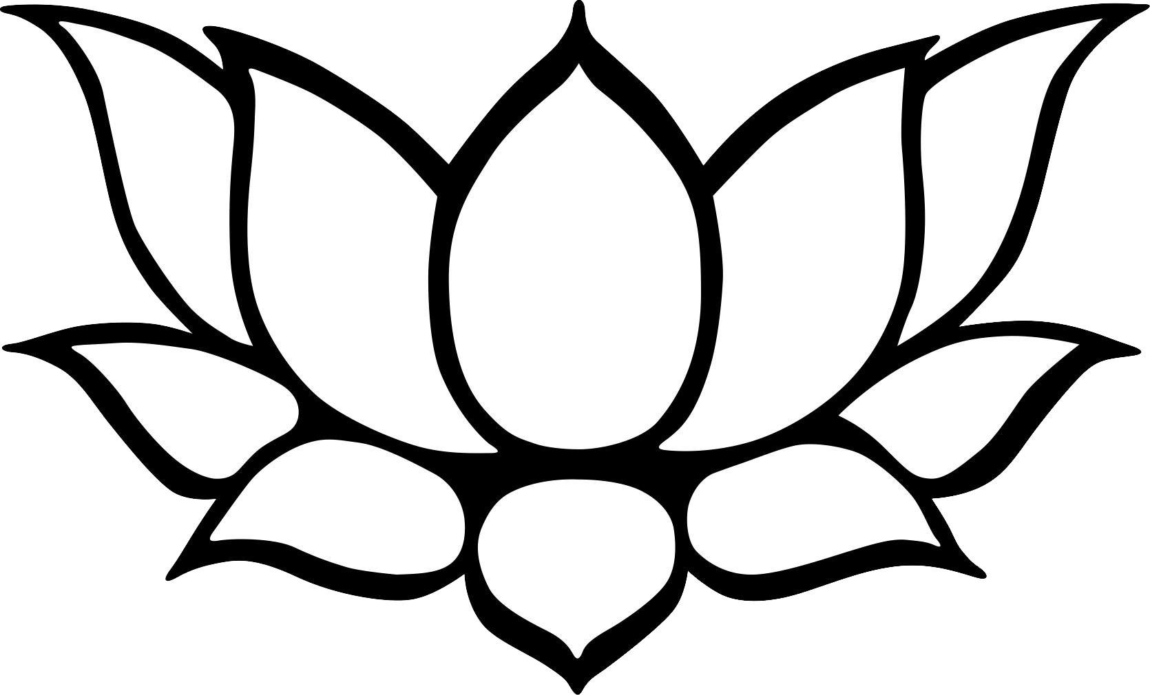 Free Lotus Flower Outline, Download Free Lotus Flower Outline png