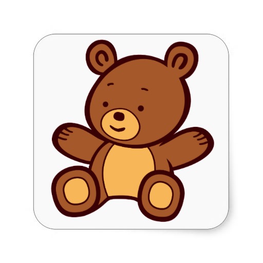 Cute Cartoon Teddy Bear Sticker | Zazzle