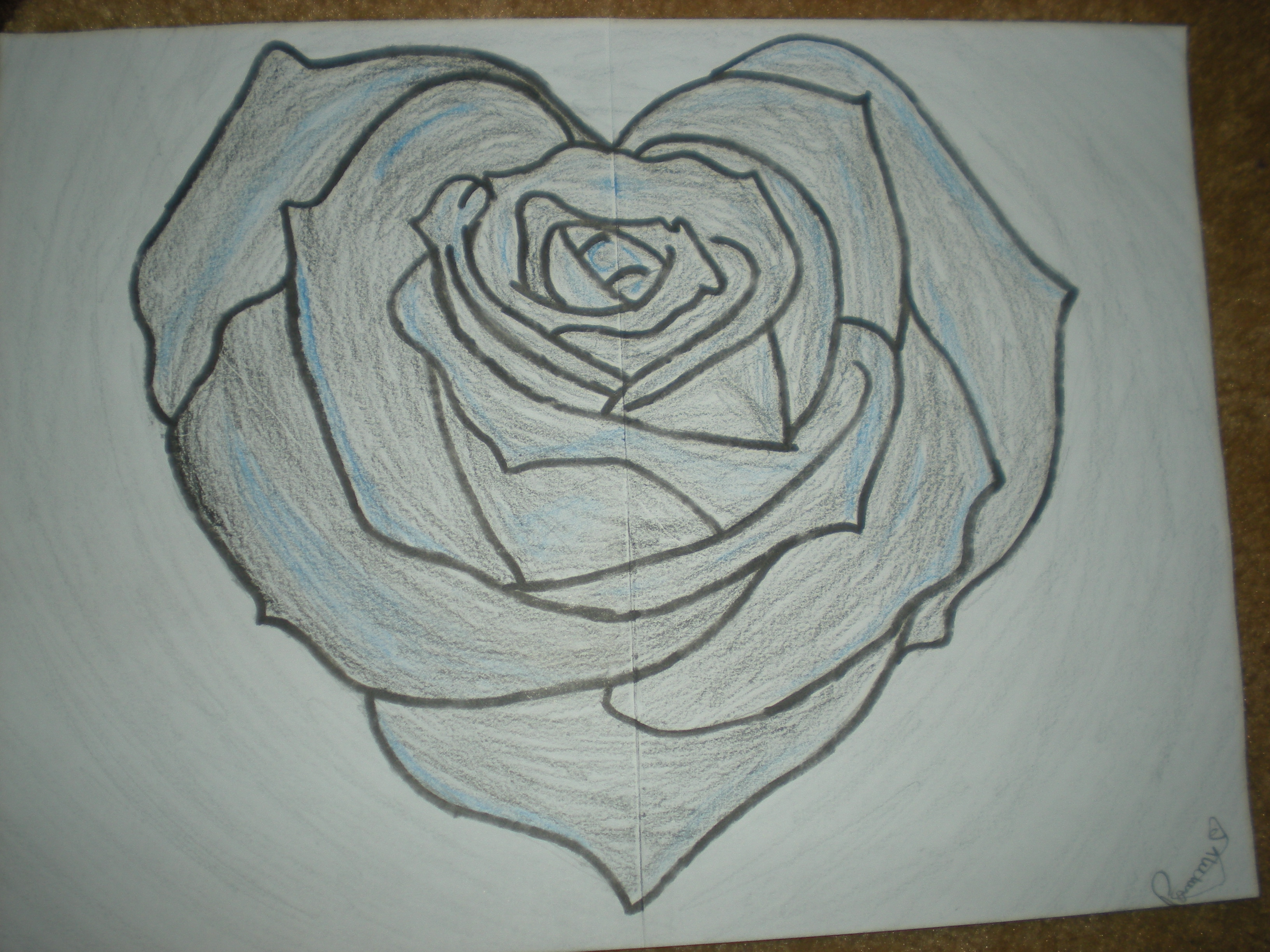 Pencil Drawings Of Roses And Hearts pencildrawing2019