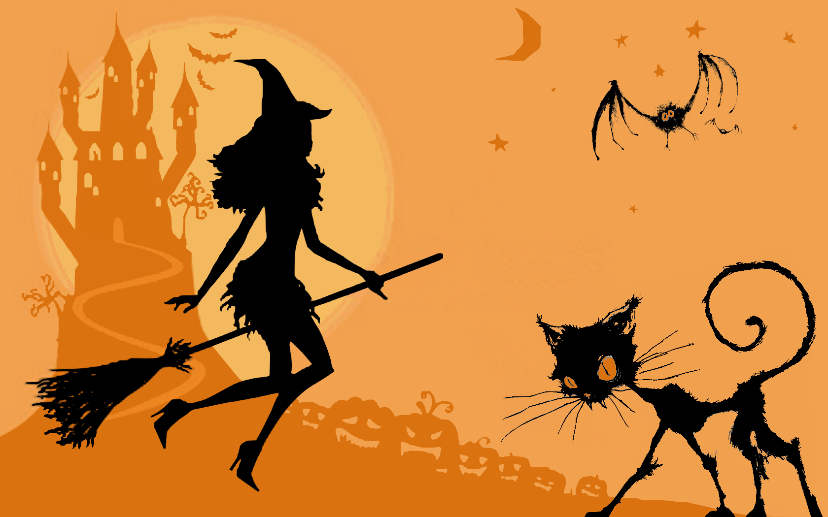 background with witches.