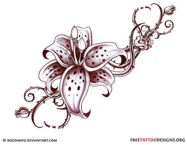 flower tattoo clip art - photo #47