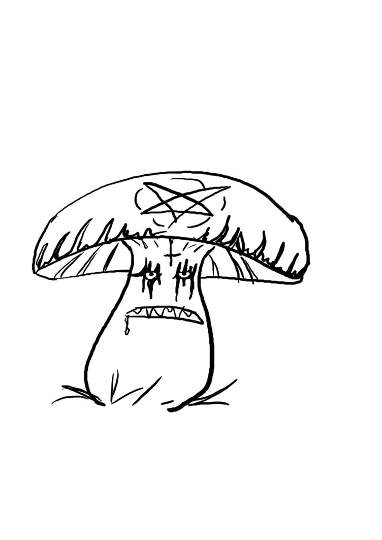 simple-outline-mushroom-tattoo 