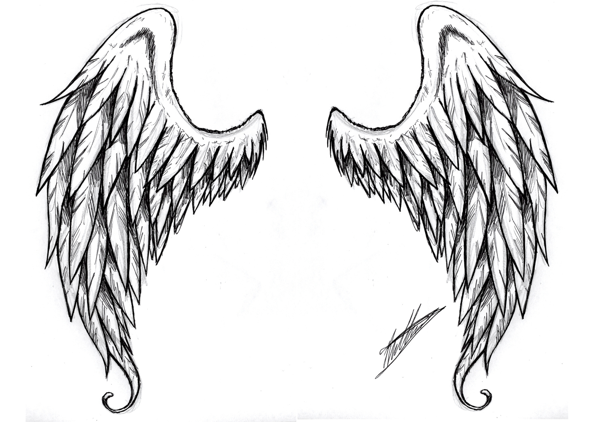 Plain Red Angel Wings Clipart