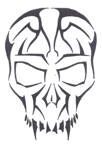 Gallery For  Skull Tattoo Outlines