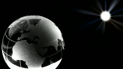 World, Earth And Sun - Black And White Stock Footage Video 2969203 